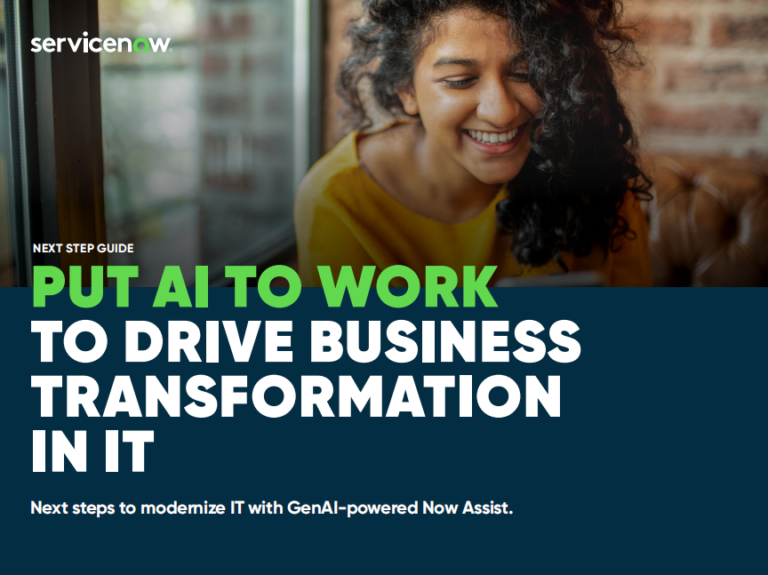 Put AI to work and drive business transformation in IT